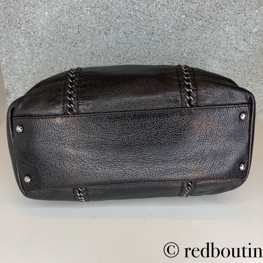 ♥️SOLDLuxe Ligne CC Chain Tote Black Shoulder Bag - Picture 3 of 8